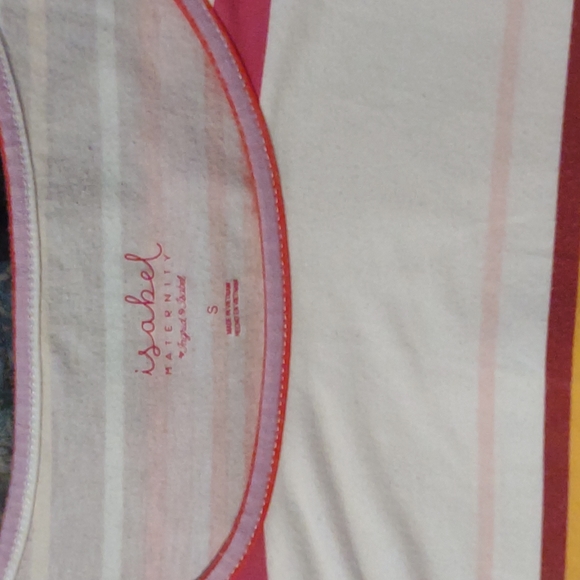 Isabel White and Pink Striped Maternity Dress size Small - Picture 4 of 4